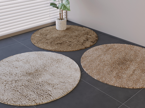 modern fabric round carpet plush carpet