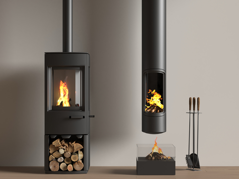 Stami Modern Fireplace Stove Firewood