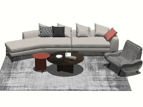 Modern Sectional Sofa Curved Sofa