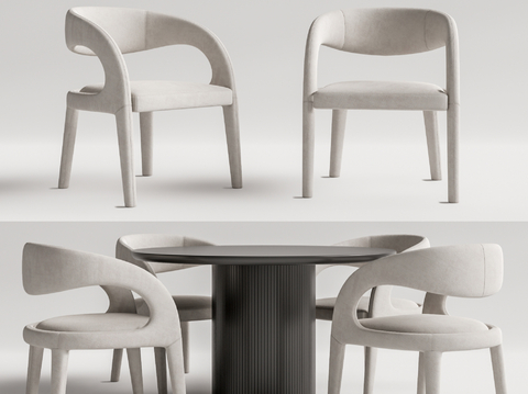 Modern Dining Table and Chair Round Dining Table