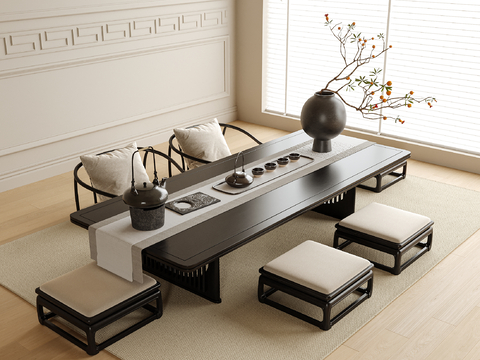 Modern Tatami Tea Table and Chair