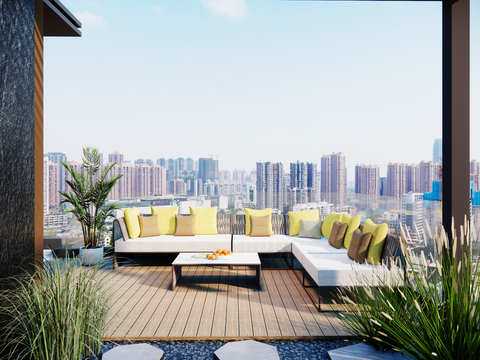 Modern Balcony Terrace Roof Garden