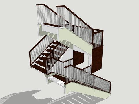 corner stair steel frame stair