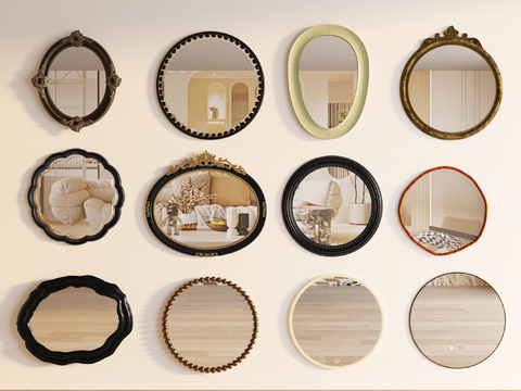 French Mirror Decorative Mirror Round Mirror