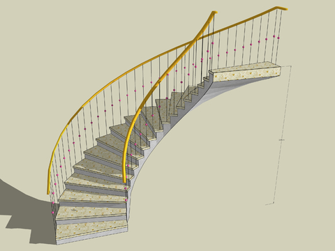 revolving stair handrail stair