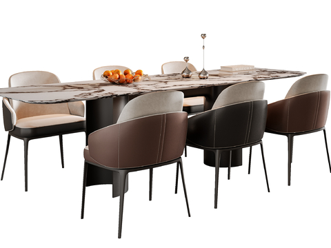 Italian Dining Table and Chair