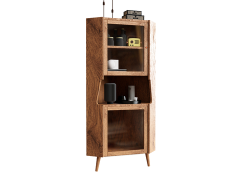 Log Style Locker High Cabinet