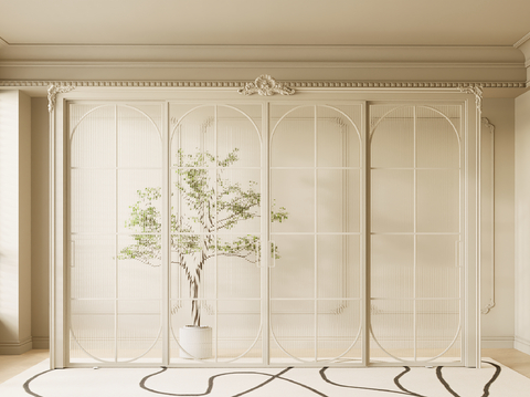 French style glass door arched door sliding door grille sliding door