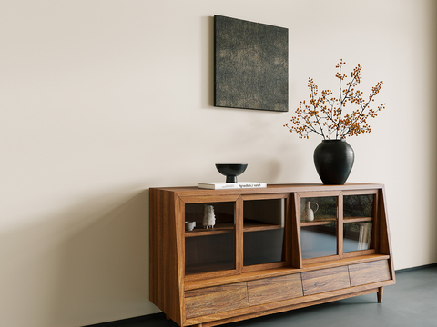 Wabi-sabi Style Side Cabinet