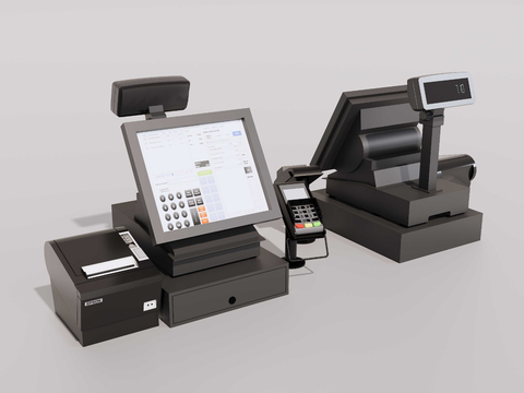 Modern cash register machine cash register machine