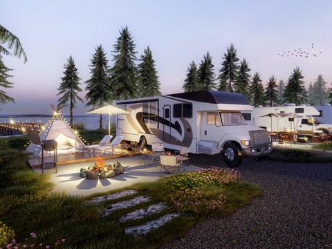 Outdoor RV Camping Camp