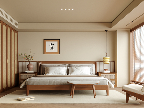 Japanese-style master bedroom