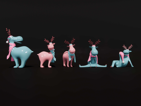 Christmas elk Art Toy sculpture cartoon ornaments