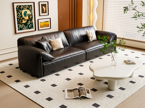 Modern Multiplayer Sofa Leather Sofa