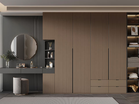 Italian Wardrobe Dresser Integrated Cabinet