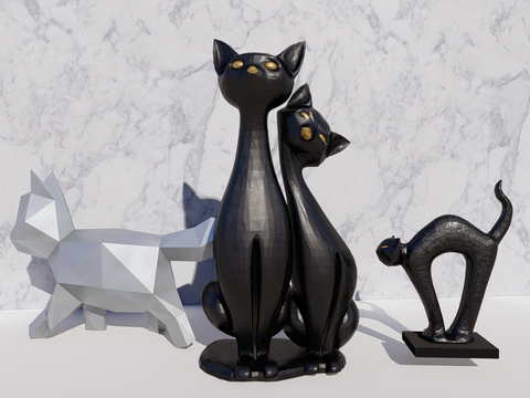 Kitten Sculpture Abstract Sculpture