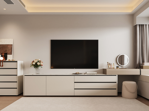 Modern TV Cabinet Dressing Table Integrated Cabinet