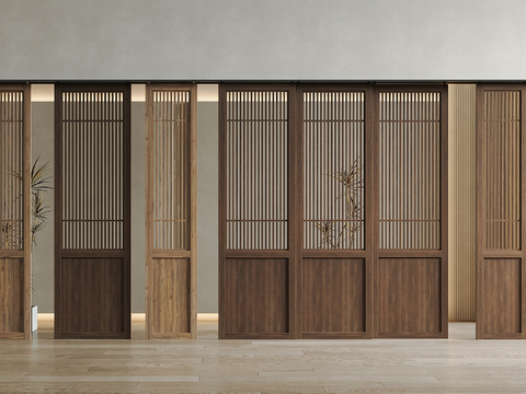 Neo-Chinese Style sliding door grille sliding door