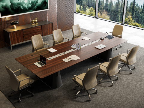 Modern Conference Table and Chair