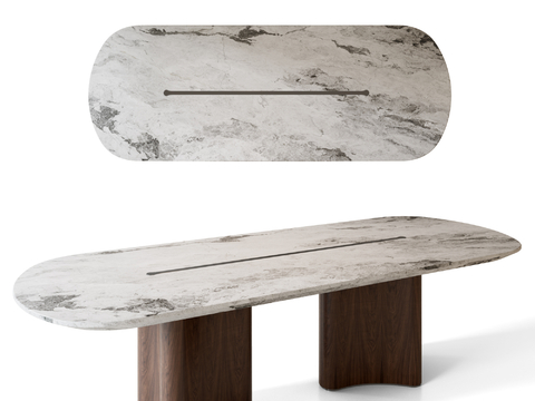 Metaform oval dining table marble dining table