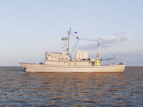 Inland river scientific research work boat