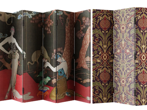 Middle Ancient Screen Folding Screen