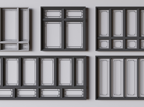 New Chinese-style windows, casement windows, floor-to-ceiling windows