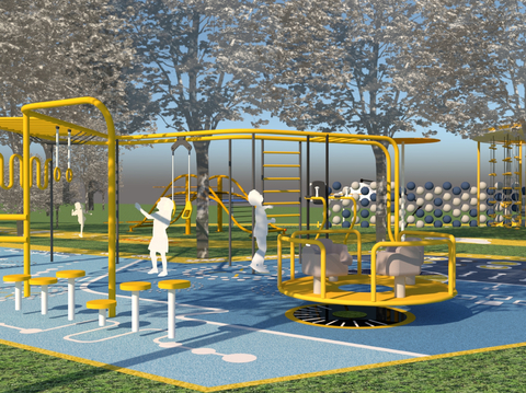 Fitness Equipment Sports Node Pocket Park