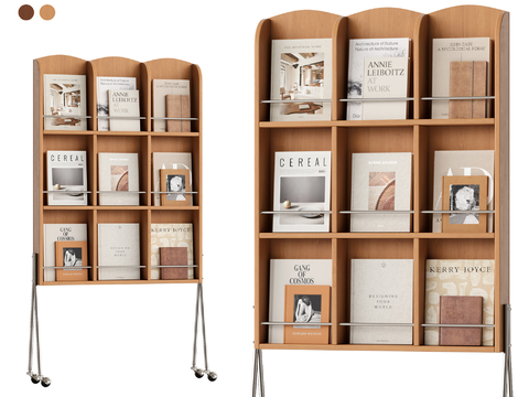 Modern Bookshelf Magazine Rack