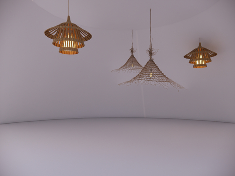 Rattan chandelier chandelier