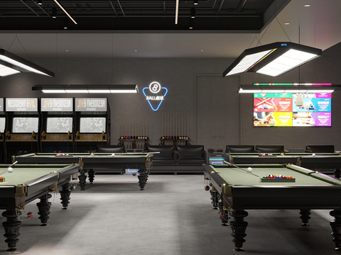 Industrial wind billiard room billiard room