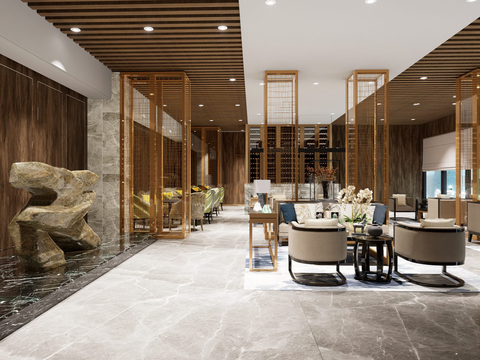 New Chinese Sales Office Hotel Lobby