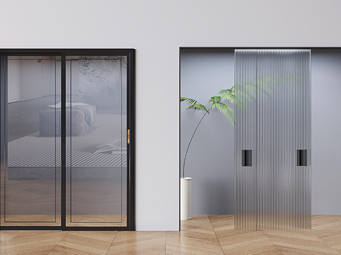 Glass sliding door sliding door