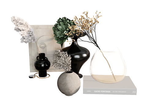 Modern Decorations Desktop Ornaments Vase Books