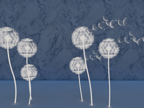 Modern Dandelion Sculpture Dandelion Landscape Lamp