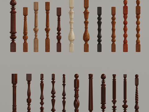 Chinese Guardrail Solid Wood Guardrail