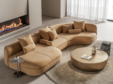 Baxter Piaf Multiplayer Sofa Curved Sofa