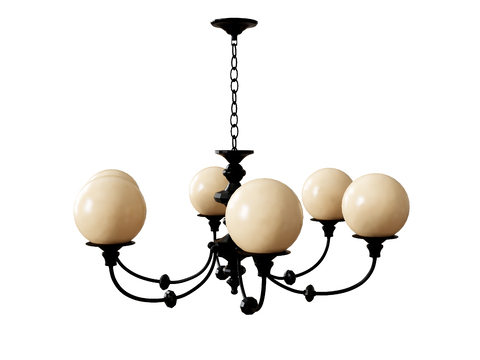 Modern ball chandelier multi-head chandelier