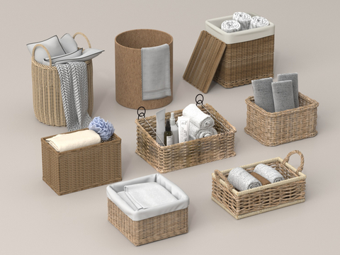 Rattan Storage Basket Basket Dirty Clothes Basket Storage Box