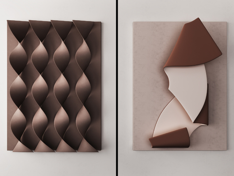 Three-dimensional wall ornaments