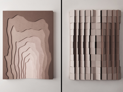 Three-dimensional wall ornaments