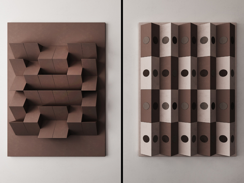 Three-dimensional wall ornaments