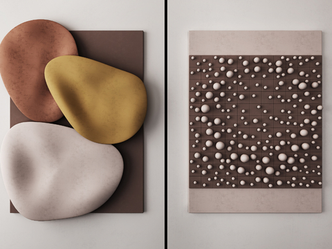 Three-dimensional wall ornaments