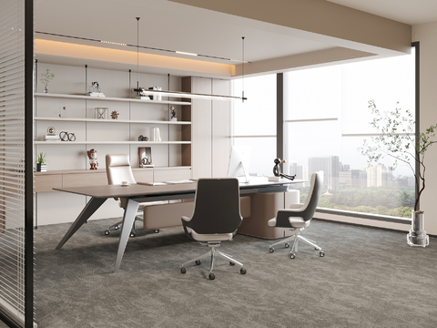 Modern General Manager Office Desk and Chair