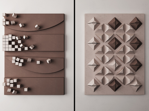 Three-dimensional wall ornaments