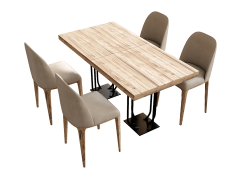 Log-style dining tables and chairs