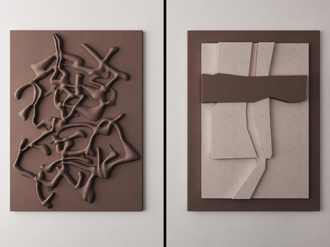 Three-dimensional wall ornaments