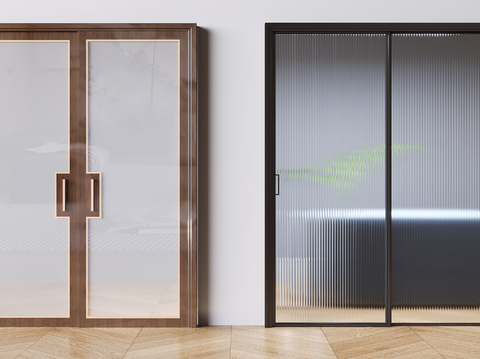 Glass sliding door sliding door