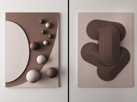 Three-dimensional wall ornaments