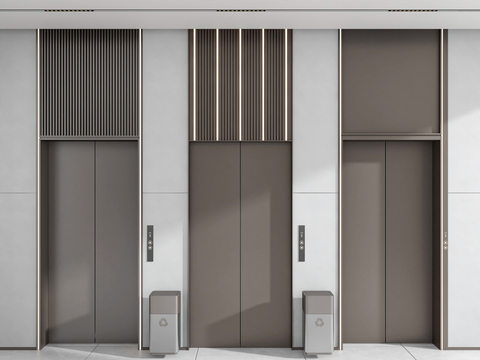 Modern elevator hall